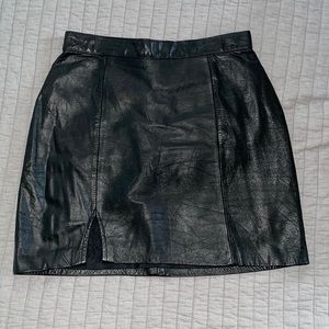 Reformation genuine real leather mini skirt
